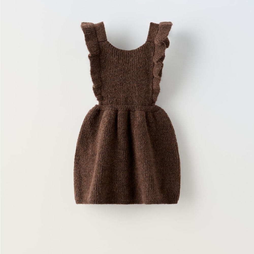 ISO Zara kids/baby Brown pinafore dress